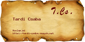 Tardi Csaba névjegykártya