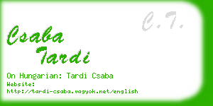 csaba tardi business card